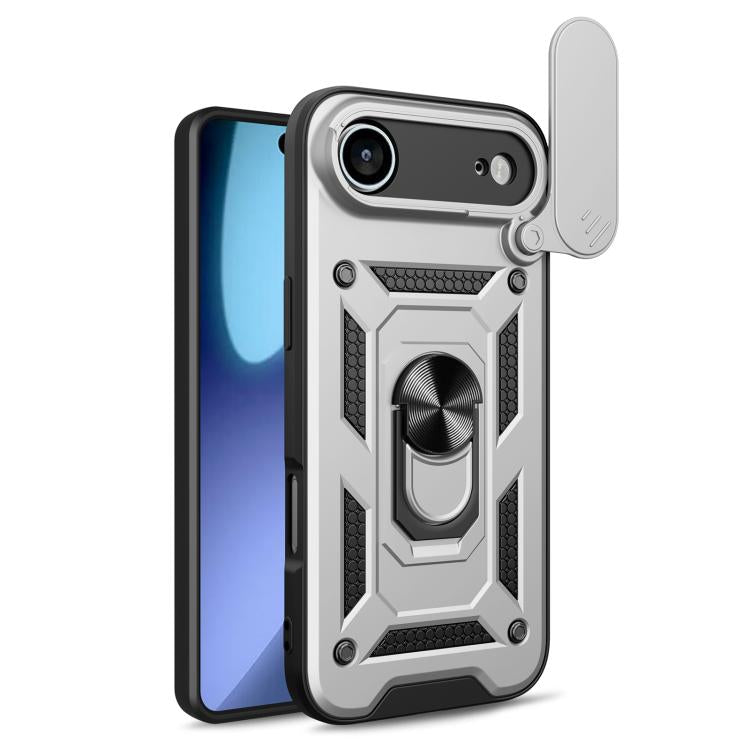 Cover scorrevole TPU e PC per iPhone 16 Pro e 15 Pro