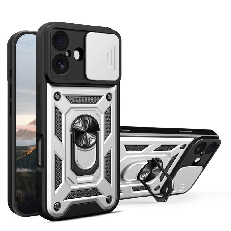 Cover scorrevole TPU e PC per iPhone 15, 16, 16 Plus