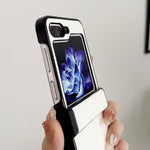 Custodia per telefono antiurto con cerniera in puro colore, For Samsung Galaxy Z Flip5