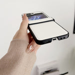 Custodia per telefono antiurto con cerniera in puro colore, For Samsung Galaxy Z Flip5