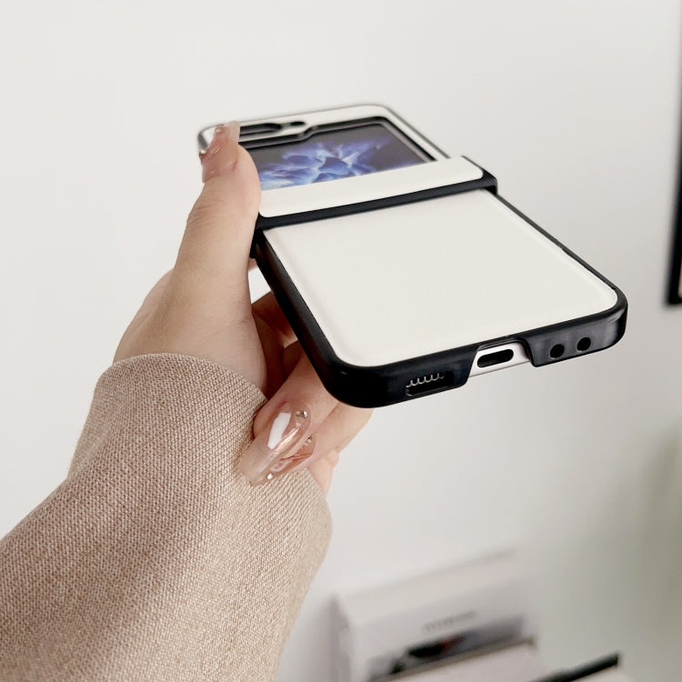 Custodia per telefono antiurto con cerniera in puro colore, For Samsung Galaxy Z Flip5