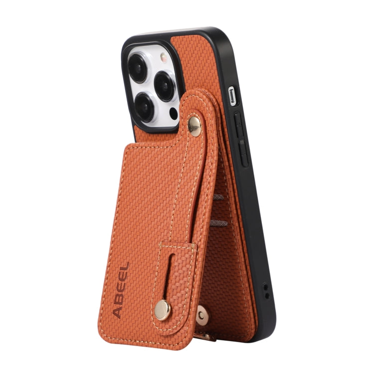 Custodia per cellulare con porta carte RFID in fibra di carbonio ABEEL, For iPhone 14 Pro, For iPhone 15 Pro Max, For iPhone 14 Pro Max, For iPhone 15 Pro, For iPhone 13 Pro Max, For iPhone 13 Pro