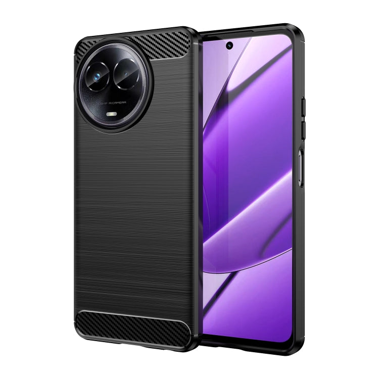Custodia per telefono TPU in fibra di carbonio con trama spazzolata, For Realme Narzo 60X, For Realme C51, For Realme Narzo 60 Pro, For Realme Narzo 60, For Realme 11 5G, For Realme C65 4G