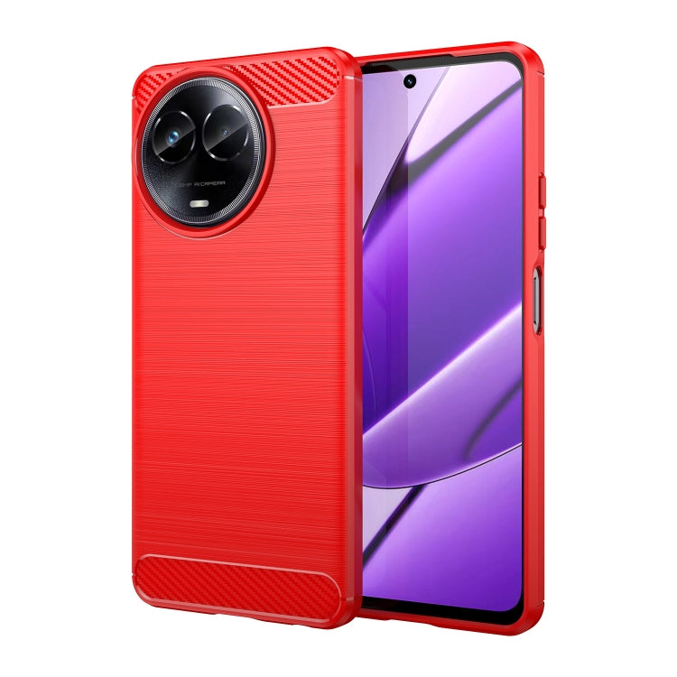 Custodia per telefono TPU in fibra di carbonio con trama spazzolata, For Realme Narzo 60X, For Realme C51, For Realme Narzo 60 Pro, For Realme Narzo 60, For Realme 11 5G, For Realme C65 4G
