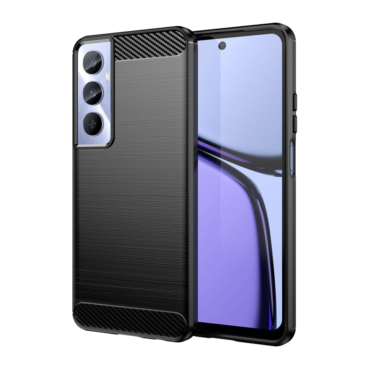 Custodia per telefono TPU in fibra di carbonio con trama spazzolata, For Realme Narzo 60X, For Realme C51, For Realme Narzo 60 Pro, For Realme Narzo 60, For Realme 11 5G, For Realme C65 4G