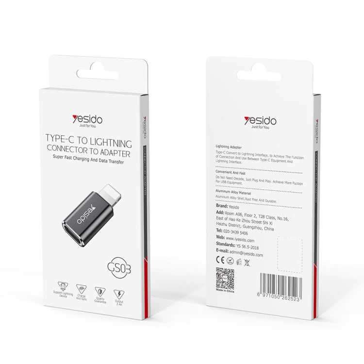 Adattatore ricarica Yesido GS03 8 pin a USB Tipo C