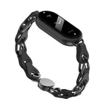 Cinturino per orologio con fibbia magnetica a catena in pelle vuota, For Xiaomi Smart Band 10 / 9 / 8