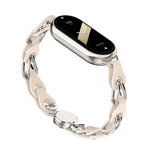 Cinturino per orologio con fibbia magnetica a catena in pelle vuota, For Xiaomi Smart Band 10 / 9 / 8