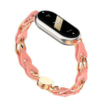 Cinturino per orologio con fibbia magnetica a catena in pelle vuota, For Xiaomi Smart Band 10 / 9 / 8