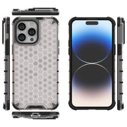 Custodia nido d'ape con cordino per iPhone 15