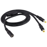 5,5 x 2,5 mm da 1 a 2 femmina a maschio cavo di alimentazione adattatore splitter di alimentazione CC, lunghezza cavo: 70 cm