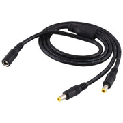 5,5 x 2,5 mm da 1 a 2 femmina a maschio cavo di alimentazione adattatore splitter di alimentazione CC, lunghezza cavo: 70 cm