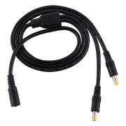 5,5 x 2,5 mm da 1 a 2 femmina a maschio cavo di alimentazione adattatore splitter di alimentazione CC, lunghezza cavo: 70 cm