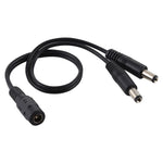 5,5 x 2,1 mm da 1 a 2 femmina a maschio cavo di alimentazione adattatore splitter di alimentazione CC, lunghezza cavo: 30 cm