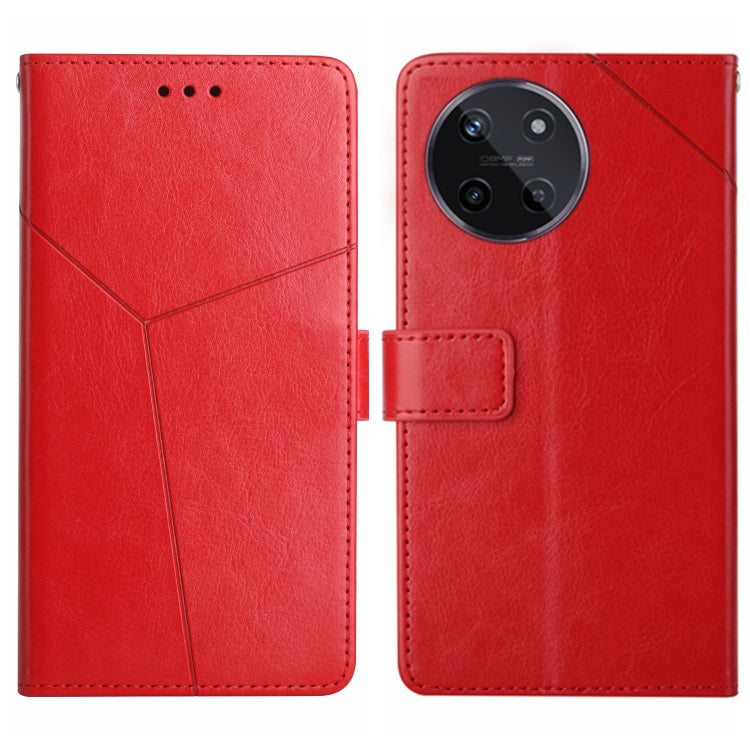 HT01 Cassa del telefono di cuoio di vibrazione del modello a forma di Y, For Realme C67 4G, For Realme 11 5G Global, For Realme C53, For Realme 11 4G Global