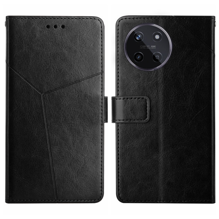 HT01 Cassa del telefono di cuoio di vibrazione del modello a forma di Y, For Realme C67 4G, For Realme 11 5G Global, For Realme C53, For Realme 11 4G Global