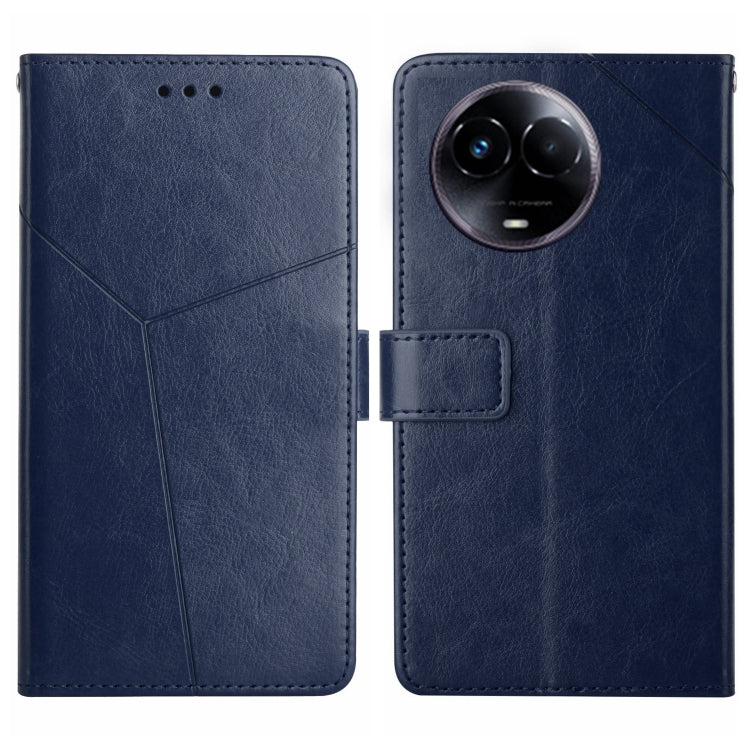 HT01 Cassa del telefono di cuoio di vibrazione del modello a forma di Y, For Realme C67 4G, For Realme 11 5G Global, For Realme C53, For Realme 11 4G Global