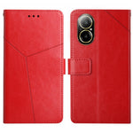 HT01 Cassa del telefono di cuoio di vibrazione del modello a forma di Y, For Realme C67 4G, For Realme 11 5G Global, For Realme C53, For Realme 11 4G Global
