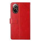 HT01 Cassa del telefono di cuoio di vibrazione del modello a forma di Y, For Realme C67 4G, For Realme 11 5G Global, For Realme C53, For Realme 11 4G Global
