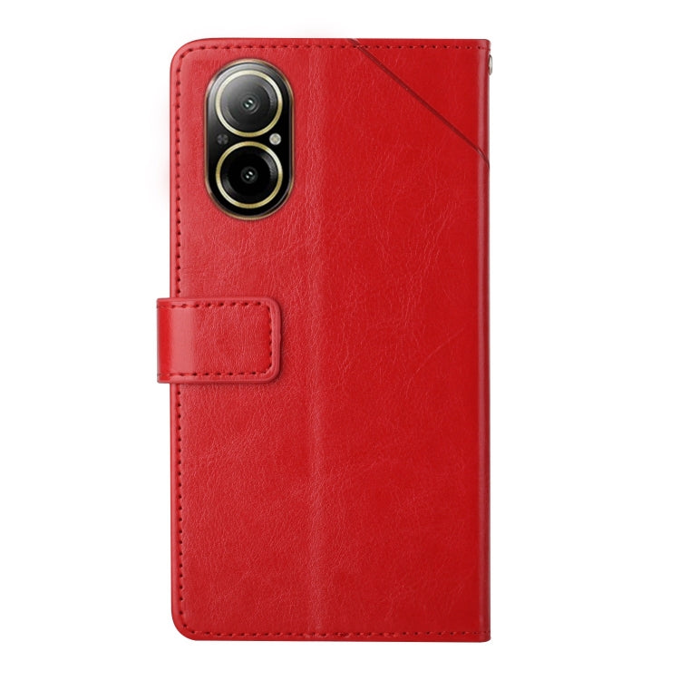 HT01 Cassa del telefono di cuoio di vibrazione del modello a forma di Y, For Realme C67 4G, For Realme 11 5G Global, For Realme C53, For Realme 11 4G Global