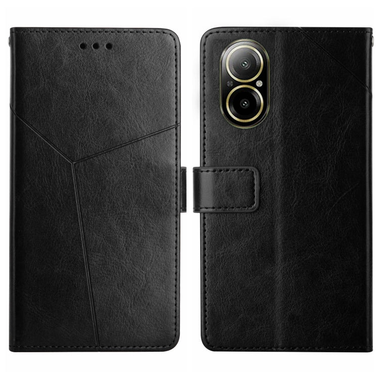 HT01 Cassa del telefono di cuoio di vibrazione del modello a forma di Y, For Realme C67 4G, For Realme 11 5G Global, For Realme C53, For Realme 11 4G Global