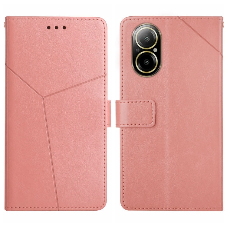 HT01 Cassa del telefono di cuoio di vibrazione del modello a forma di Y, For Realme C67 4G, For Realme 11 5G Global, For Realme C53, For Realme 11 4G Global