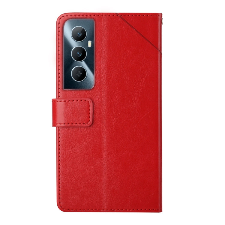 HT01 Cassa del telefono di cuoio di vibrazione del modello a forma di Y, For Realme C65 4G