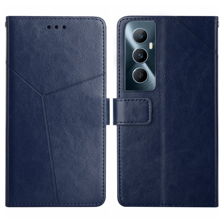 HT01 Cassa del telefono di cuoio di vibrazione del modello a forma di Y, For Realme C65 4G
