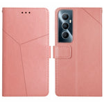 HT01 Cassa del telefono di cuoio di vibrazione del modello a forma di Y, For Realme C65 4G