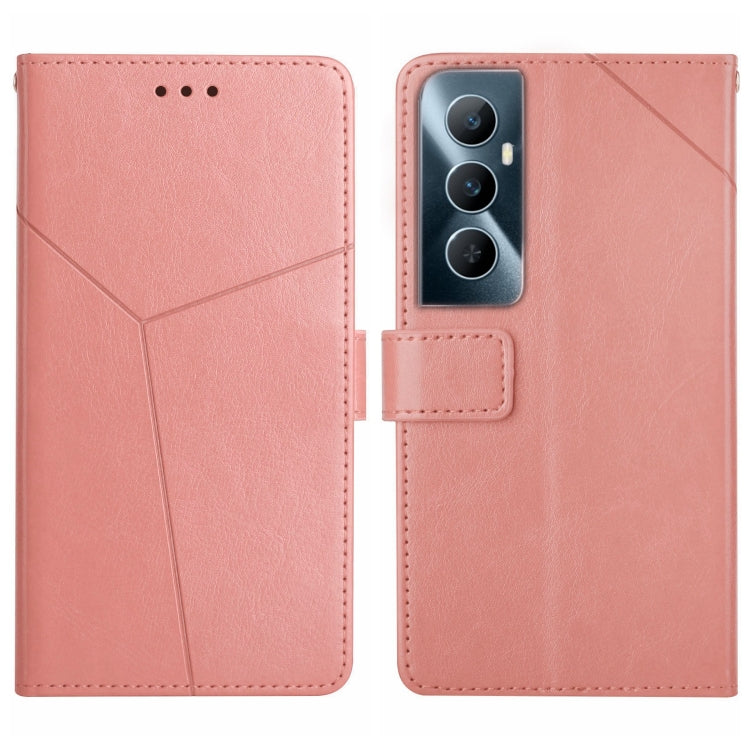 HT01 Cassa del telefono di cuoio di vibrazione del modello a forma di Y, For Realme C65 4G