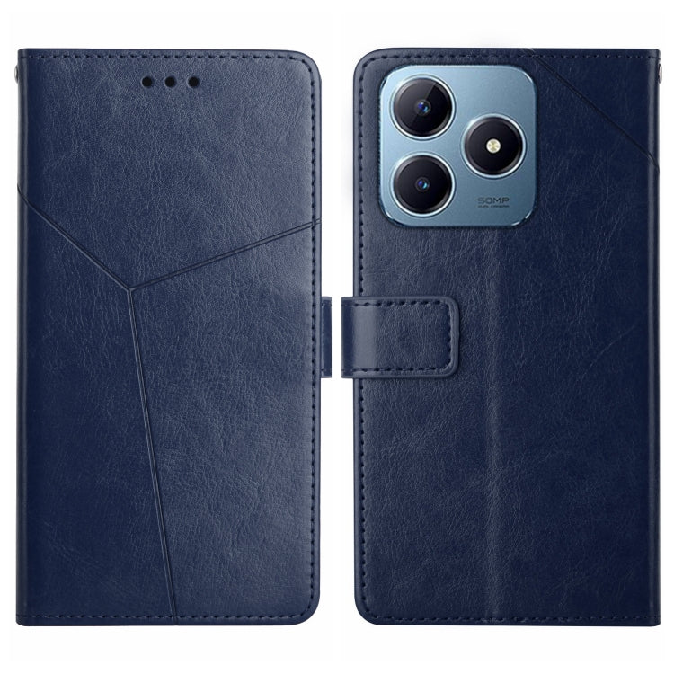 HT01 Cassa del telefono di cuoio di vibrazione del modello a forma di Y, For Realme C75 4G, For Realme 13+ 5G Global, For Realme 13 Pro 5G / 13 Pro+ 5G, For Realme C63 4G Global/ C61