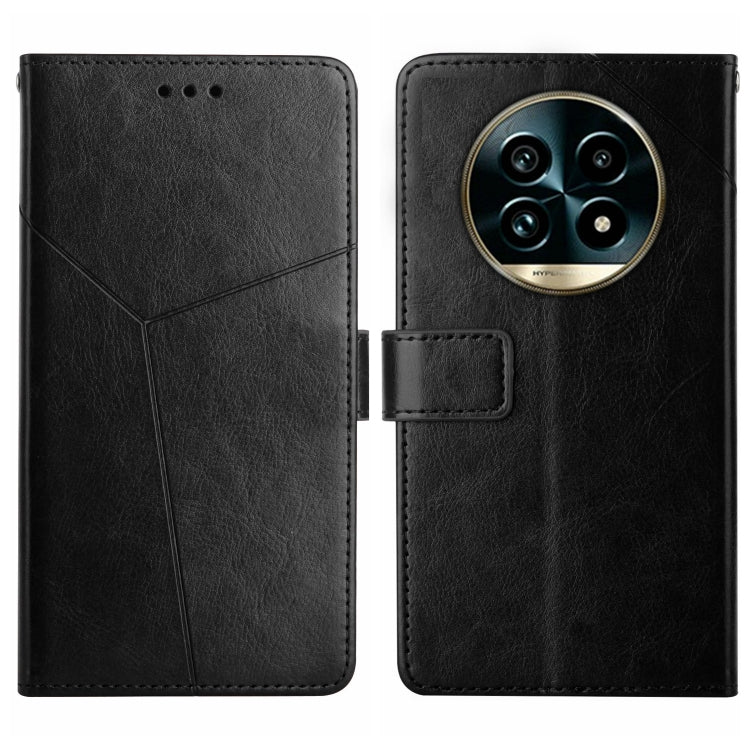 HT01 Cassa del telefono di cuoio di vibrazione del modello a forma di Y, For Realme C75 4G, For Realme 13+ 5G Global, For Realme 13 Pro 5G / 13 Pro+ 5G, For Realme C63 4G Global/ C61