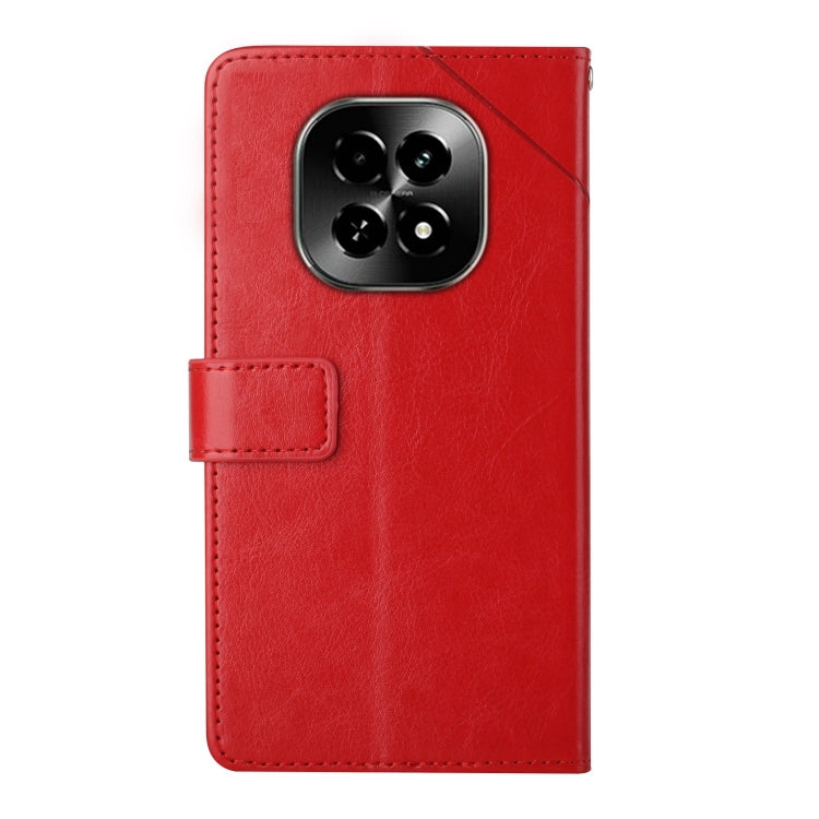 HT01 Cassa del telefono di cuoio di vibrazione del modello a forma di Y, For Realme C63 5G, For Realme 12 5G Global, For Realme 12+ Global, For Realme 12 Pro/12 Pro+ Global