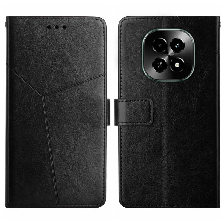 HT01 Cassa del telefono di cuoio di vibrazione del modello a forma di Y, For Realme C63 5G, For Realme 12 5G Global, For Realme 12+ Global, For Realme 12 Pro/12 Pro+ Global