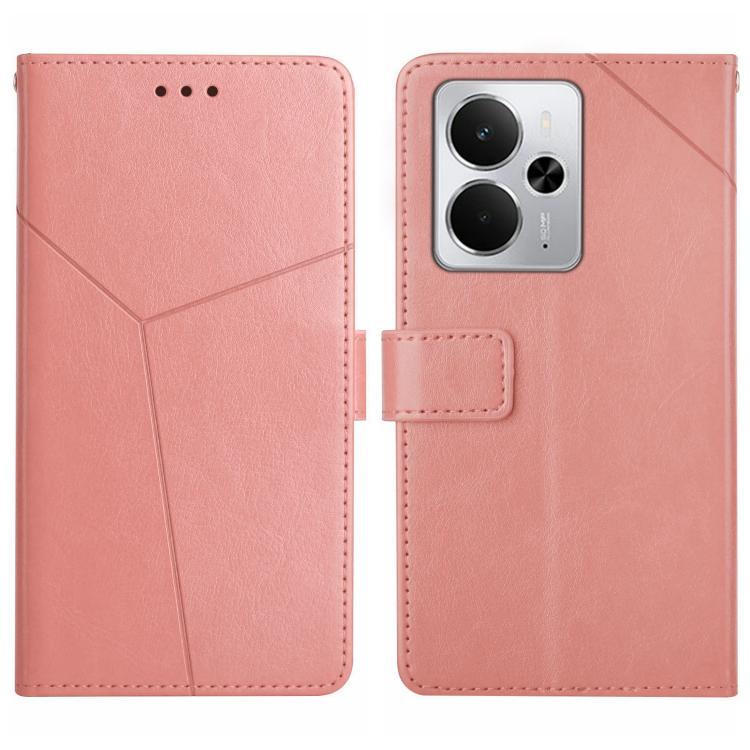 HT01 Cassa del telefono di cuoio di vibrazione del modello a forma di Y, For Realme C75 5G, For Realme 14 5G Global / P3 5G Global, For Realme P3 Pro 5G Global, For Realme 14 Pro+ 5G