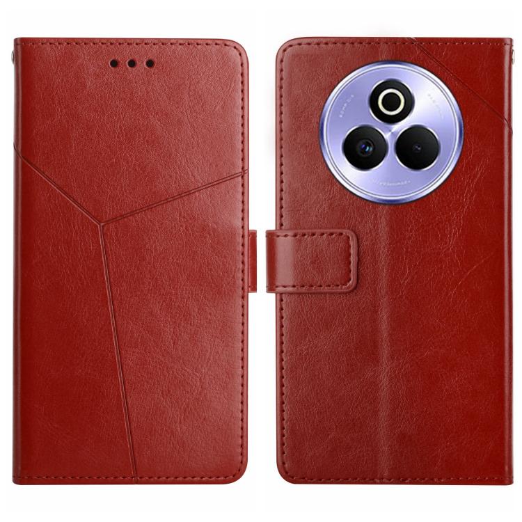 HT01 Cassa del telefono di cuoio di vibrazione del modello a forma di Y, For Realme C75 5G, For Realme 14 5G Global / P3 5G Global, For Realme P3 Pro 5G Global, For Realme 14 Pro+ 5G