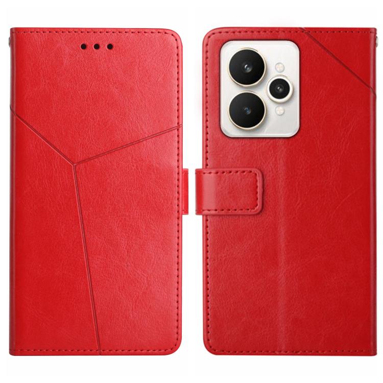 HT01 Cassa del telefono di cuoio di vibrazione del modello a forma di Y, For Realme C85 Pro 4G, For Realme 15T 5G, For Realme 15 5G Global / 15 Pro 5G Global, For Realme C71 4G