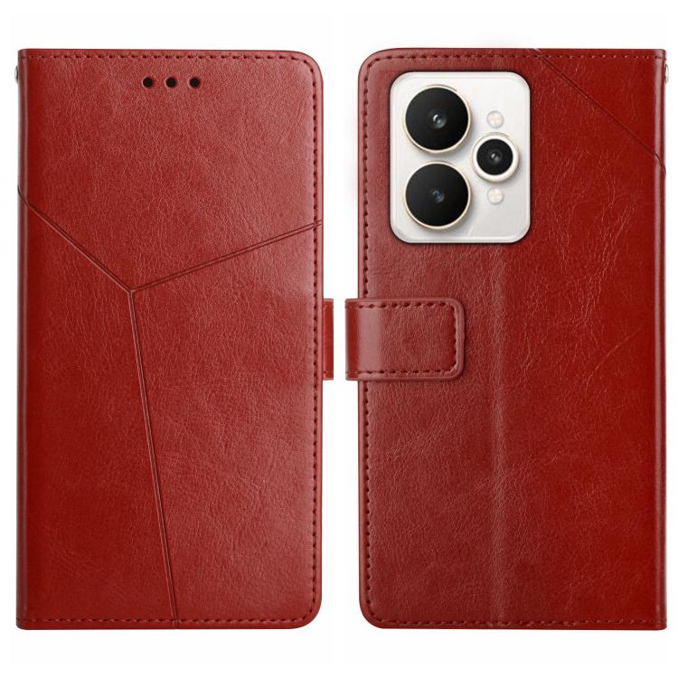 HT01 Cassa del telefono di cuoio di vibrazione del modello a forma di Y, For Realme C85 Pro 4G, For Realme 15T 5G, For Realme 15 5G Global / 15 Pro 5G Global, For Realme C71 4G