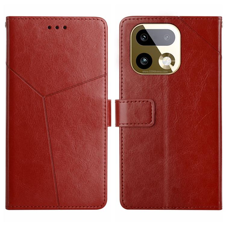 HT01 Cassa del telefono di cuoio di vibrazione del modello a forma di Y, For Realme C100 4G, For Realme C83 5G, For Realme 16 Pro+ 5G, For Realme C85 5G