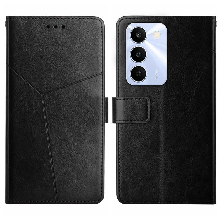 HT01 Cassa del telefono di cuoio di vibrazione del modello a forma di Y, For Realme C100 4G, For Realme C83 5G, For Realme 16 Pro+ 5G, For Realme C85 5G
