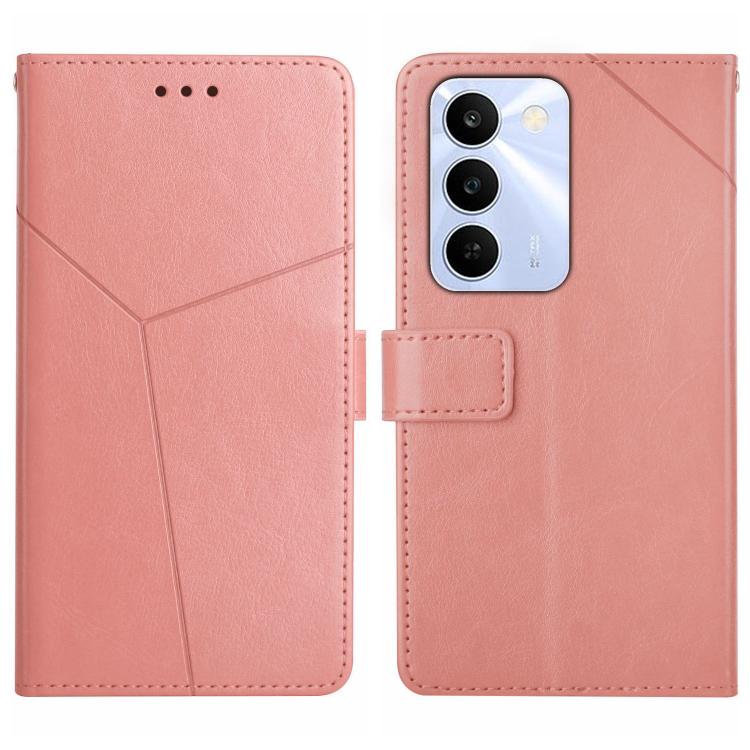 HT01 Cassa del telefono di cuoio di vibrazione del modello a forma di Y, For Realme C100 4G, For Realme C83 5G, For Realme 16 Pro+ 5G, For Realme C85 5G