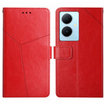 HT01 Cassa del telefono di cuoio di vibrazione del modello a forma di Y, For vivo V50 5G Global, For vivo Y03 4G, For vivo Y200e / Y100 IDN / V30 Lite India 5G, For vivo Y78+