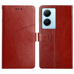 HT01 Cassa del telefono di cuoio di vibrazione del modello a forma di Y, For vivo V50 5G Global, For vivo Y03 4G, For vivo Y200e / Y100 IDN / V30 Lite India 5G, For vivo Y78+