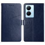 HT01 Cassa del telefono di cuoio di vibrazione del modello a forma di Y, For vivo V50 5G Global, For vivo Y03 4G, For vivo Y200e / Y100 IDN / V30 Lite India 5G, For vivo Y78+