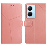 HT01 Cassa del telefono di cuoio di vibrazione del modello a forma di Y, For vivo V50 5G Global, For vivo Y03 4G, For vivo Y200e / Y100 IDN / V30 Lite India 5G, For vivo Y78+