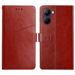 HT01 Cassa del telefono di cuoio di vibrazione del modello a forma di Y, For vivo V50 5G Global, For vivo Y03 4G, For vivo Y200e / Y100 IDN / V30 Lite India 5G, For vivo Y78+