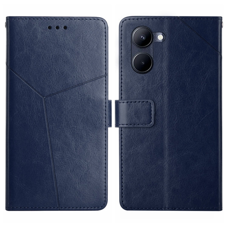 HT01 Cassa del telefono di cuoio di vibrazione del modello a forma di Y, For vivo V50 5G Global, For vivo Y03 4G, For vivo Y200e / Y100 IDN / V30 Lite India 5G, For vivo Y78+