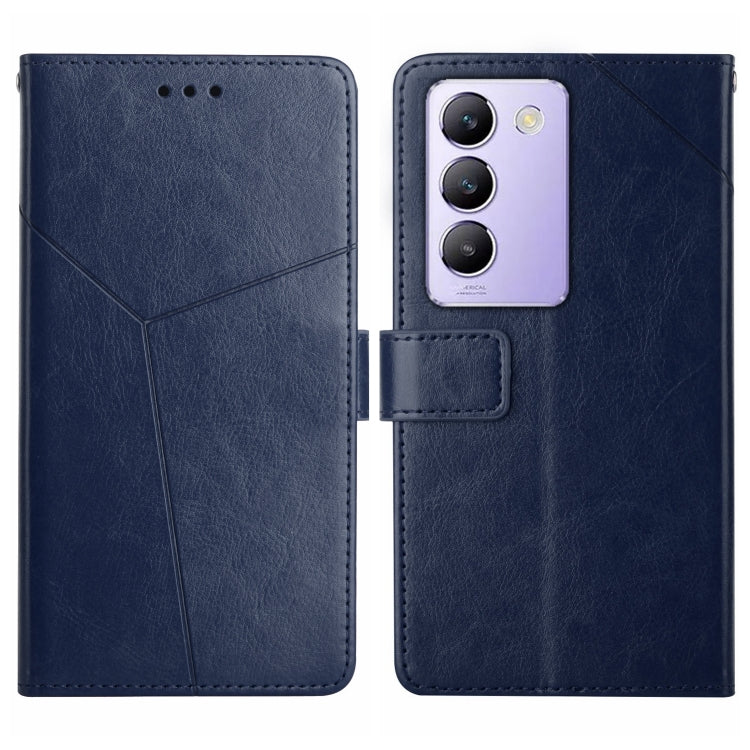 HT01 Cassa del telefono di cuoio di vibrazione del modello a forma di Y, For vivo V50 5G Global, For vivo Y03 4G, For vivo Y200e / Y100 IDN / V30 Lite India 5G, For vivo Y78+
