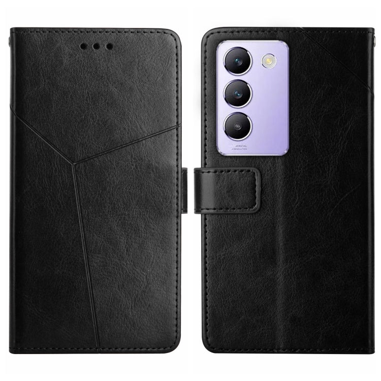 HT01 Cassa del telefono di cuoio di vibrazione del modello a forma di Y, For vivo V50 5G Global, For vivo Y03 4G, For vivo Y200e / Y100 IDN / V30 Lite India 5G, For vivo Y78+