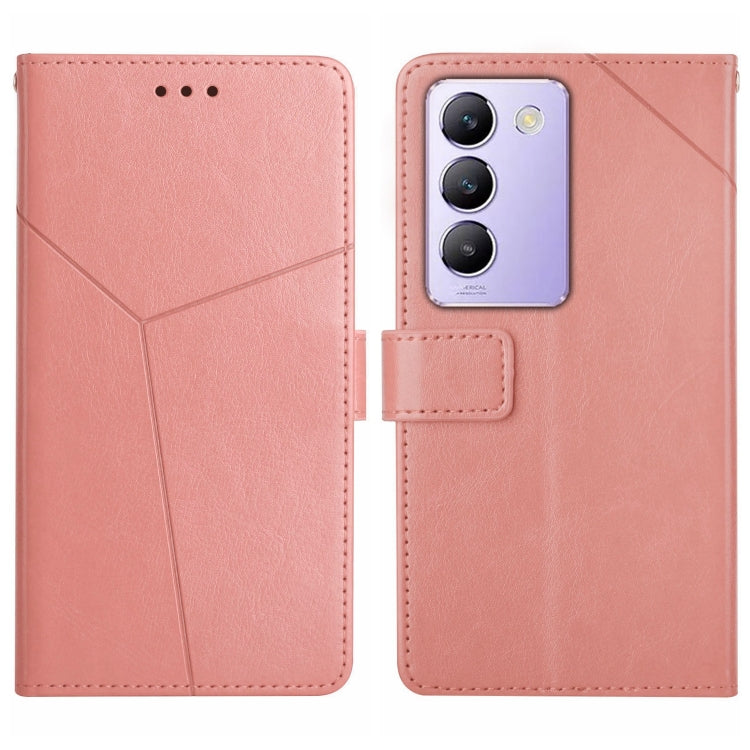 HT01 Cassa del telefono di cuoio di vibrazione del modello a forma di Y, For vivo V50 5G Global, For vivo Y03 4G, For vivo Y200e / Y100 IDN / V30 Lite India 5G, For vivo Y78+